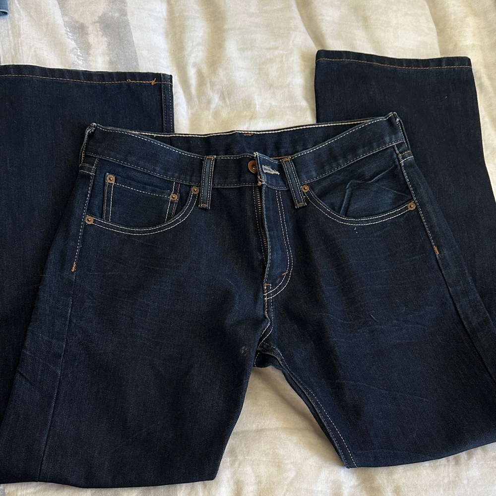 Levi's Strauss & Co Fit 527 Boot Cut 31/30 Men’s Dark Wash Blue Denim Jeans